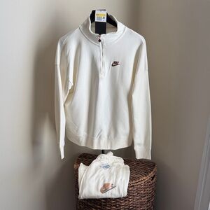 Nike Off-White Half-Zip Pullover